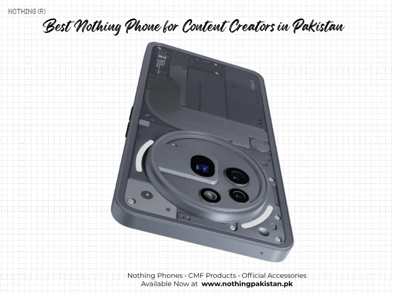 Nothing phone editorial artwork for a Pakistan content creator buying guide