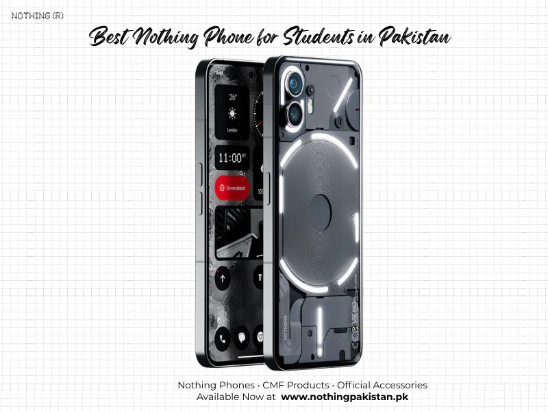 Nothing phone editorial artwork for a Pakistan student buying guide