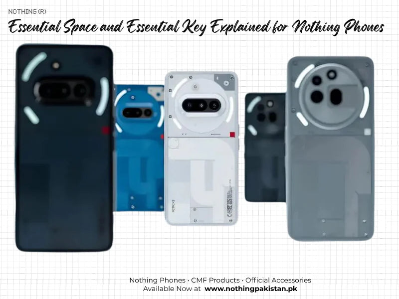 Essential Space and Essential Key features shown in a Nothing phone guide