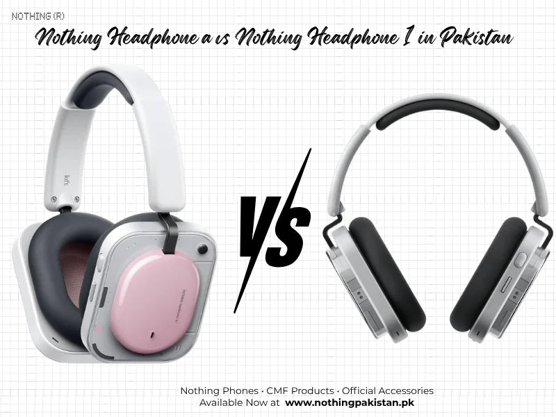 Nothing Headphone (a) and Nothing Headphone 1 shown for a Pakistan comparison