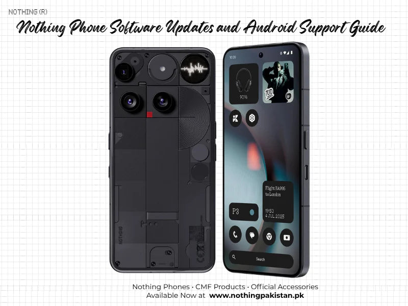 Nothing phone showing Nothing OS for a software updates and Android support guide
